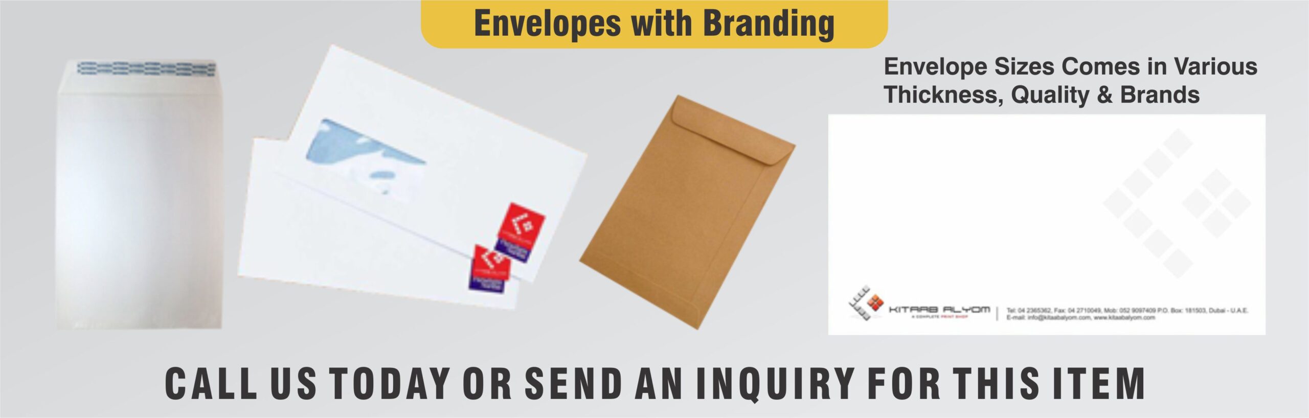 Envelopes Printing Dubai
