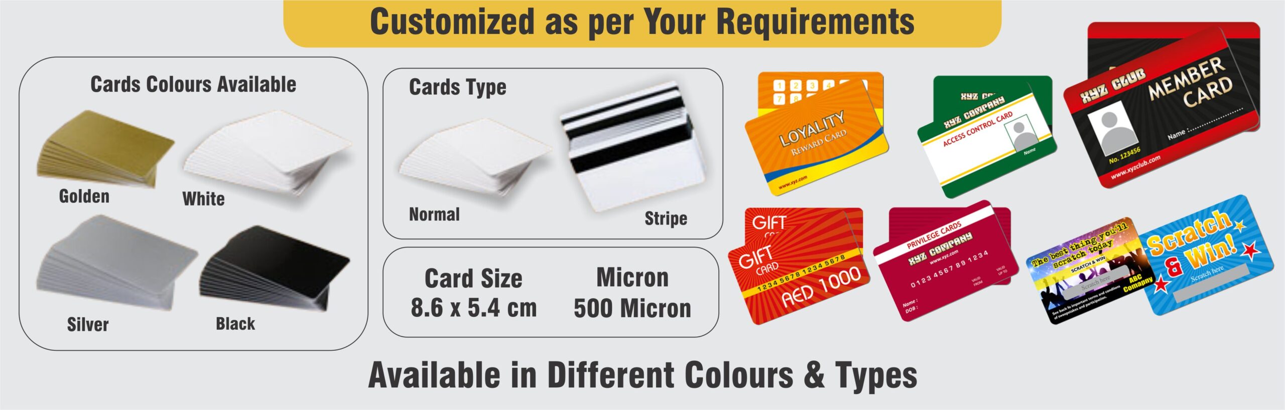 PVC Card,Membership Card Printing, Dubai, ID Cards Printing, Dubai