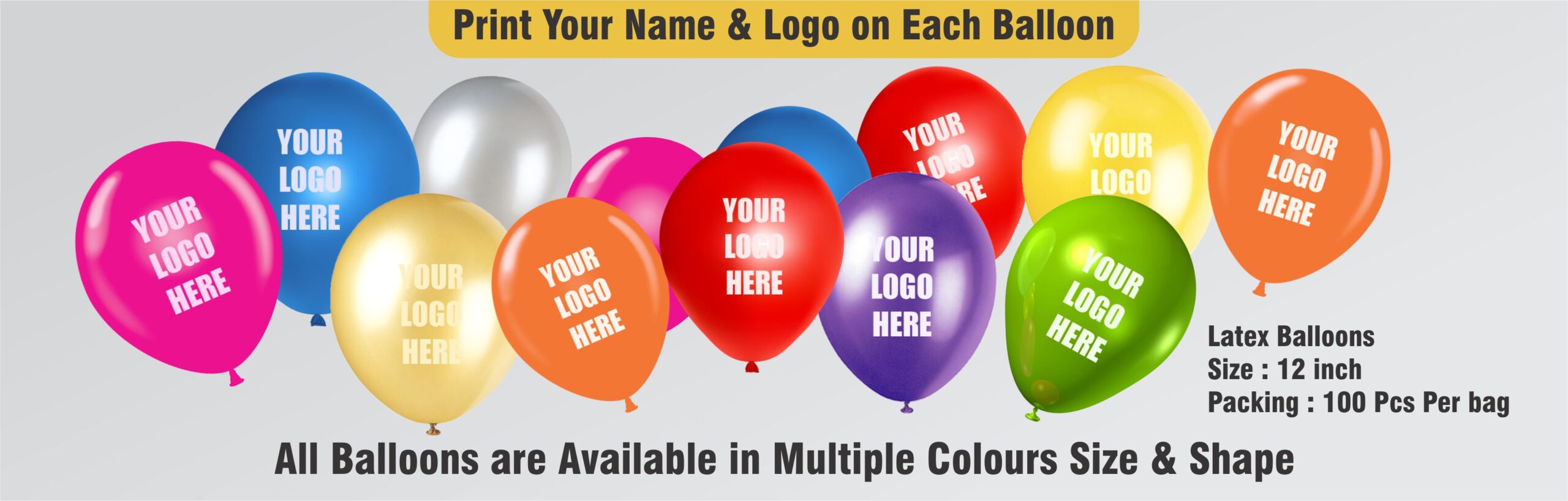 Printing On Balloons In Dubai, Colorful Balloons, Party Balloons in Dubai