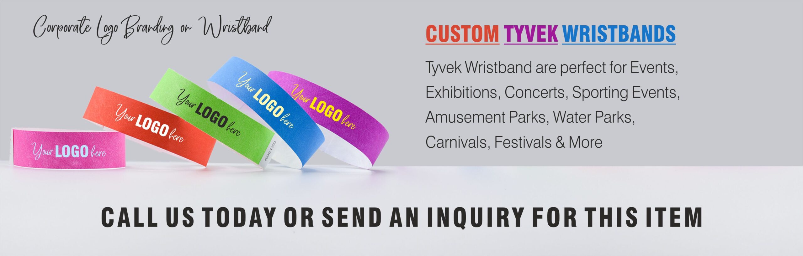 Tyvek Wristbands with Branding