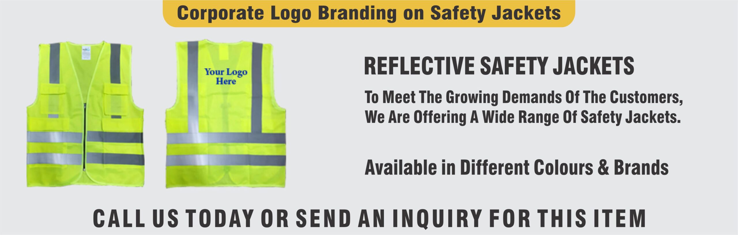 Safety Jacket, Print Reflective Jacket, Safety Vest Jacket Printing in Dubai