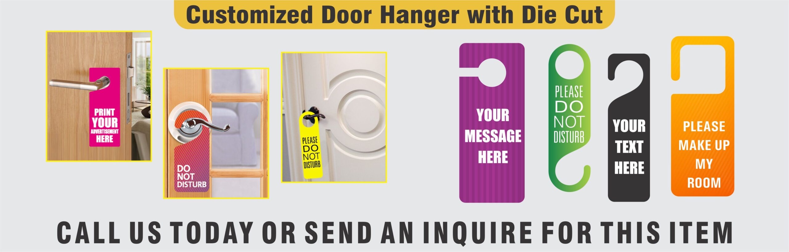 Door Hangers printing in dubai, customized door Hangers, Door Hanger