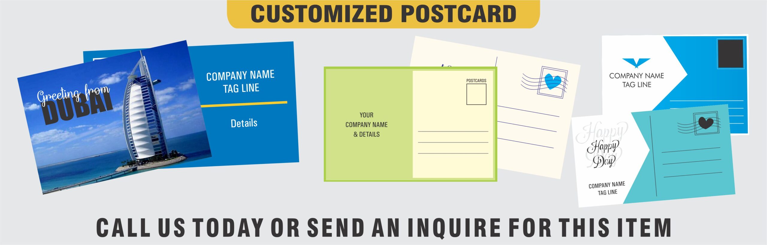 Post Card Printing in Dubai, Print customized postcards in dubai