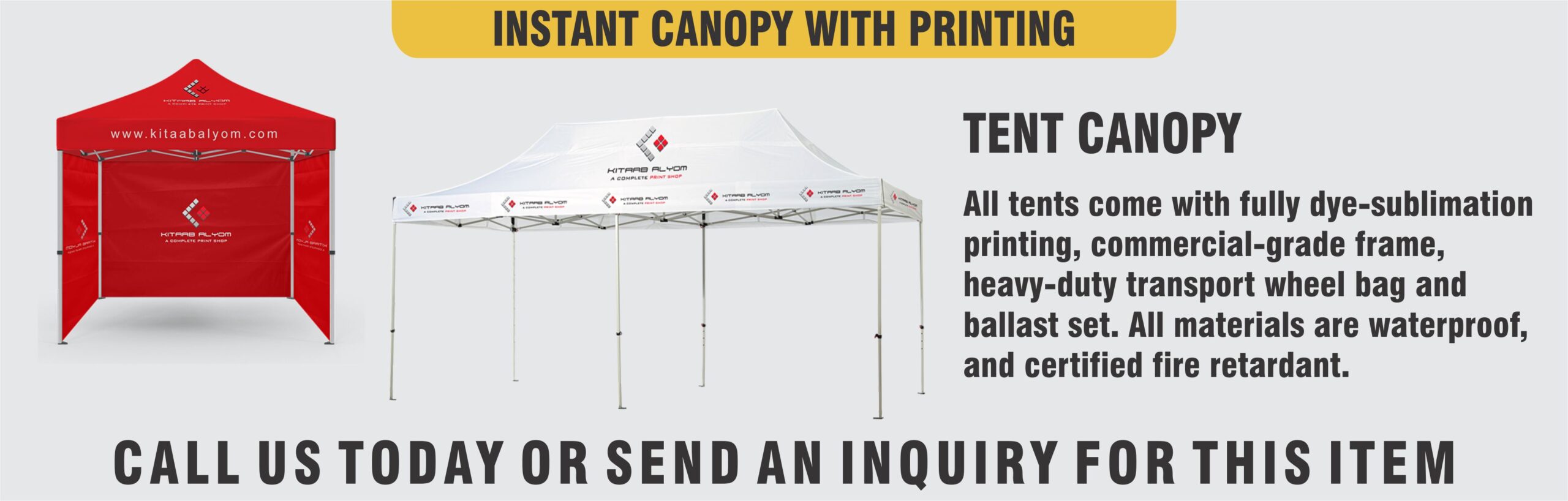 Customized Instant Canopy Dubai, Canopies, Gazebo printing in Dubai, Abu Dhabi & UAE