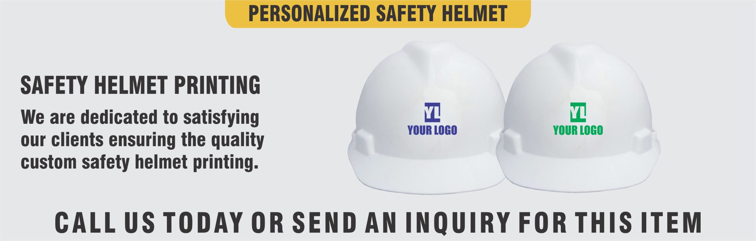 Customized safety helmet printing in Dubai