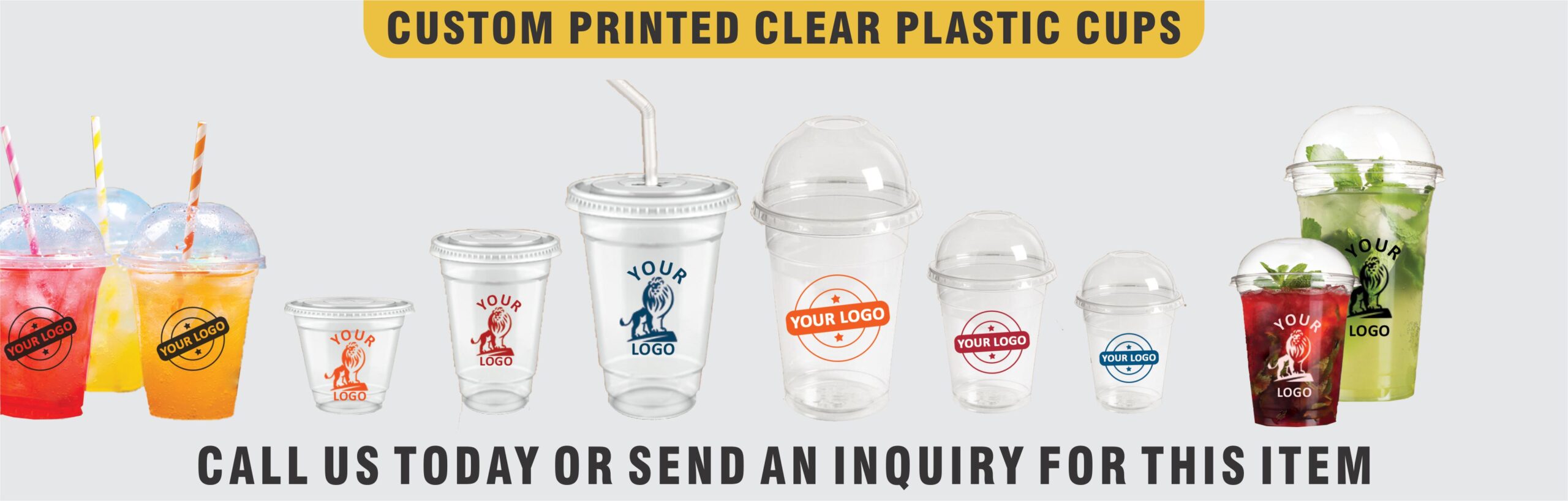 Custom Printing on Disposable Clear Plastic Cups