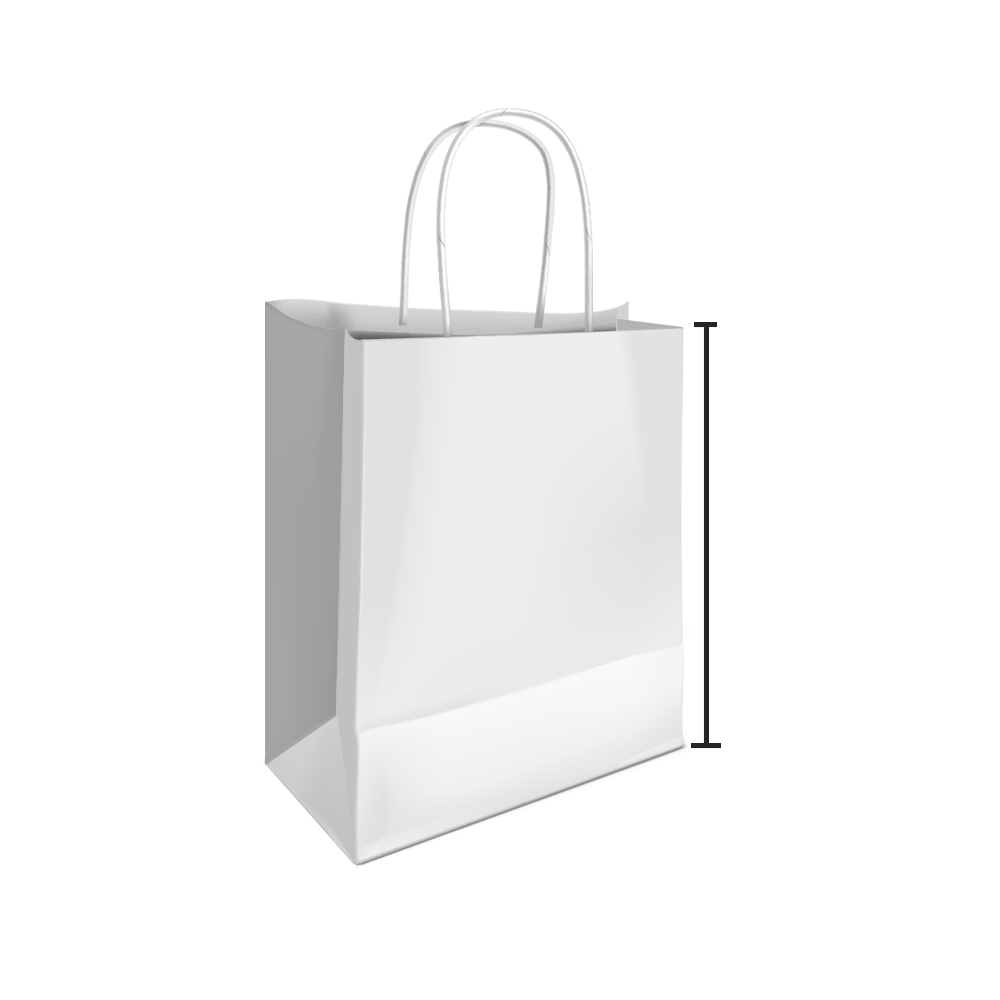 custom paper bag height